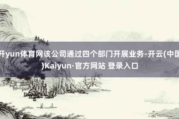 开yun体育网该公司通过四个部门开展业务-开云(中国)Kaiyun·官方网站 登录入口