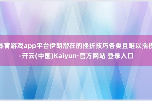 体育游戏app平台伊朗潜在的挫折技巧各类且难以揣摸-开云(中国)Kaiyun·官方网站 登录入口