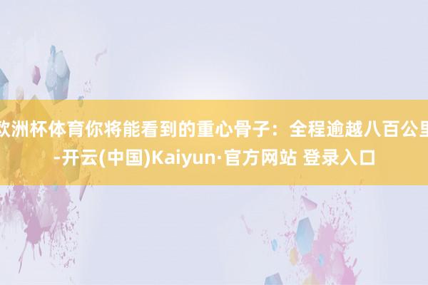 欧洲杯体育你将能看到的重心骨子：全程逾越八百公里-开云(中国)Kaiyun·官方网站 登录入口