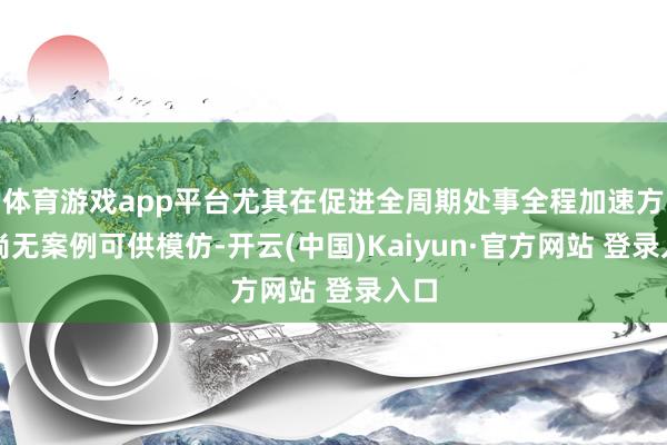 体育游戏app平台尤其在促进全周期处事全程加速方面尚无案例可供模仿-开云(中国)Kaiyun·官方网站 登录入口