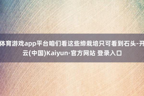 体育游戏app平台咱们看这些缔栽培只可看到石头-开云(中国)Kaiyun·官方网站 登录入口