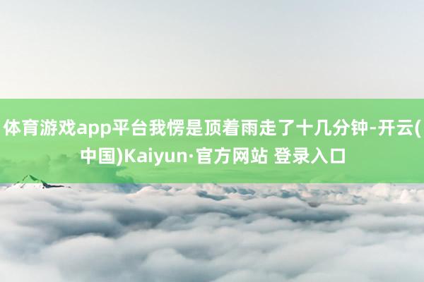 体育游戏app平台我愣是顶着雨走了十几分钟-开云(中国)Kaiyun·官方网站 登录入口
