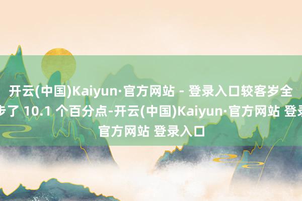 开云(中国)Kaiyun·官方网站 - 登录入口较客岁全年进步了 10.1 个百分点-开云(中国)Kaiyun·官方网站 登录入口